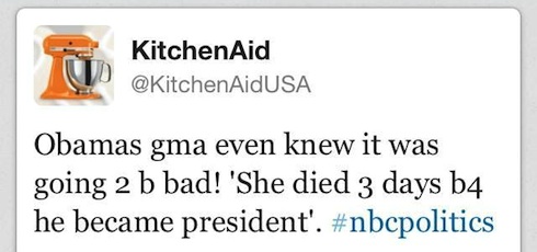 KitchenAid Tweet.